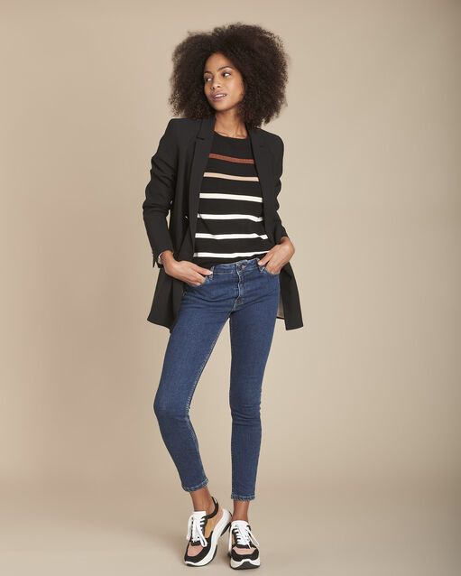 Pull noir rayé nacadamia noir.