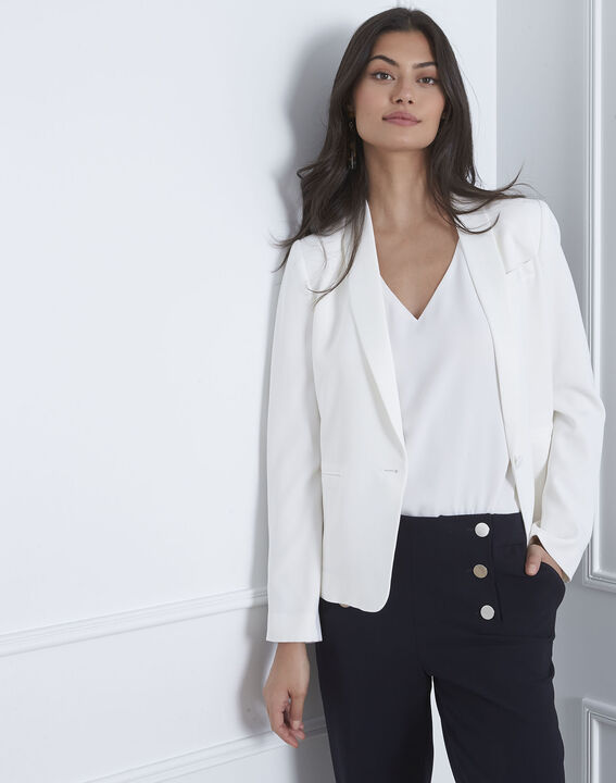 Veste blanche col chale Sabrina | 1-2-3 Veste blanche col chale Sabrina PhotoZ | 1-2-3