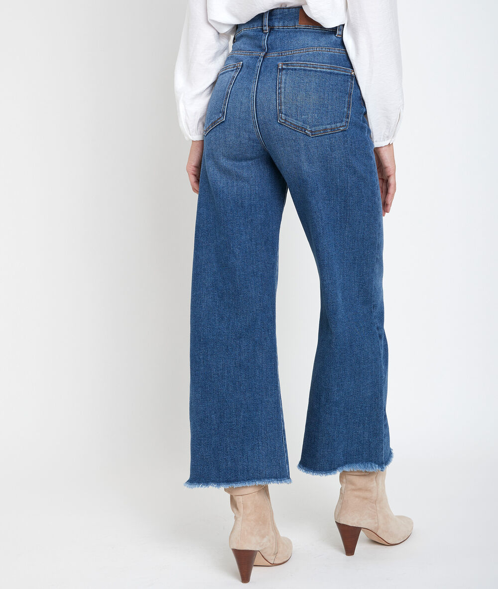 Jean wide leg en coton recyclé pina brut used.