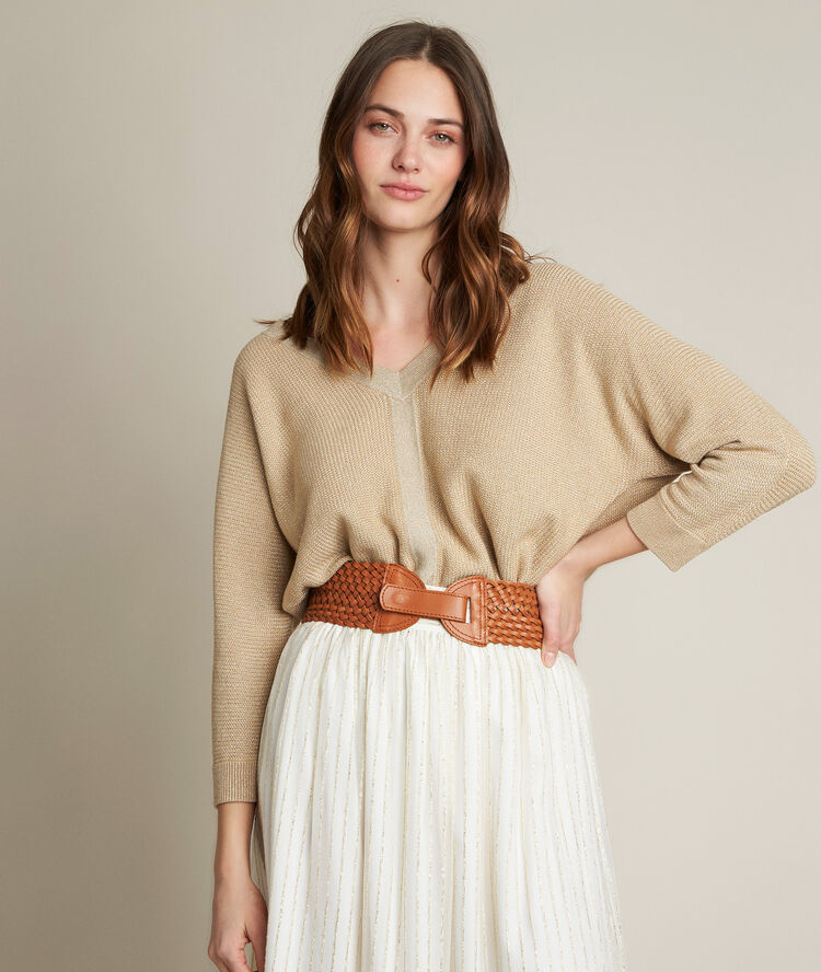Pull doré diamond or blanchi.
