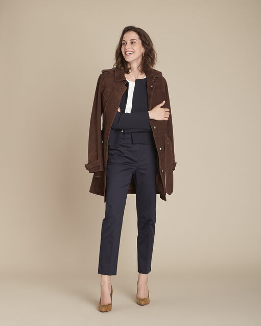 Pantalon marine cigarette rubis marine.