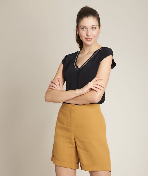Short en lin ocre Iago | 1-2-3 Short en lin ocre Iago PhotoZ | 1-2-3