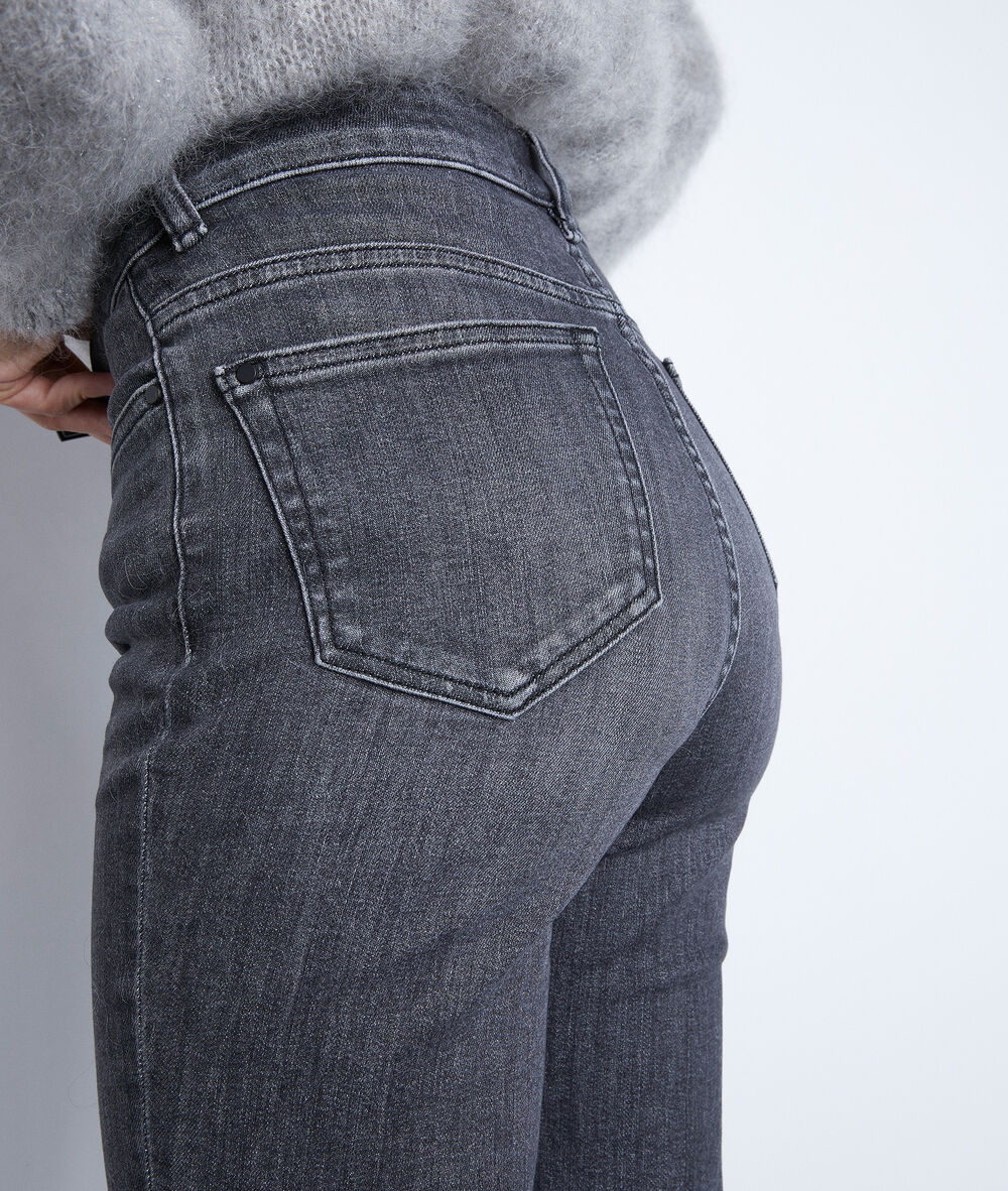 Jean slim en coton organique gris foncé nara gris fonce.