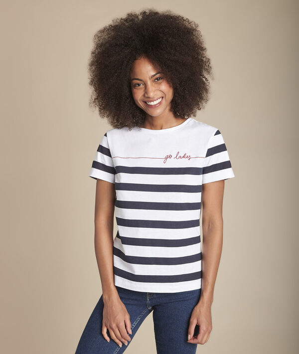 Tee-shirt rayé "go girls" Power | 1-2-3 Tee-shirt rayé "go girls" Power PhotoZ | 1-2-3