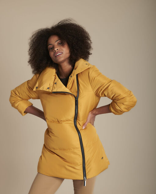 Doudoune safran col montant poline soleil.