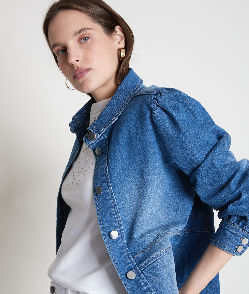 Veste saharienne en denim stone used roma stone used.