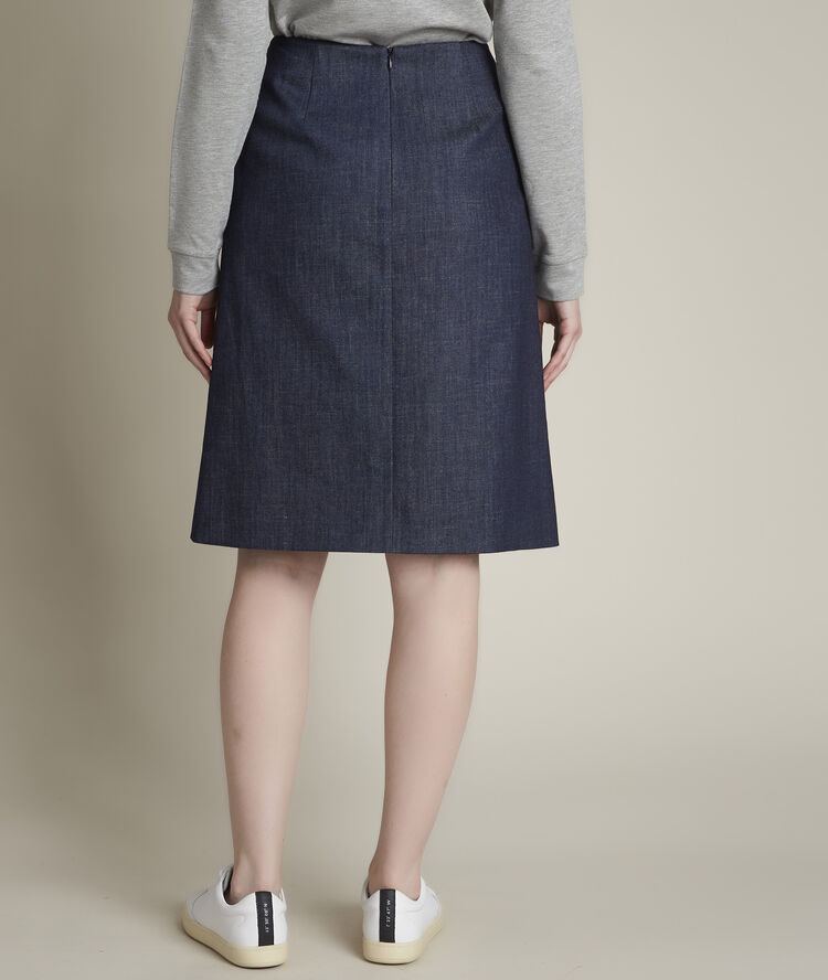 Jupe en denim bianca rinse.