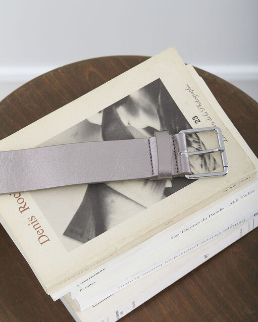 Ceinture métallisée en cuir kleo cuivre.