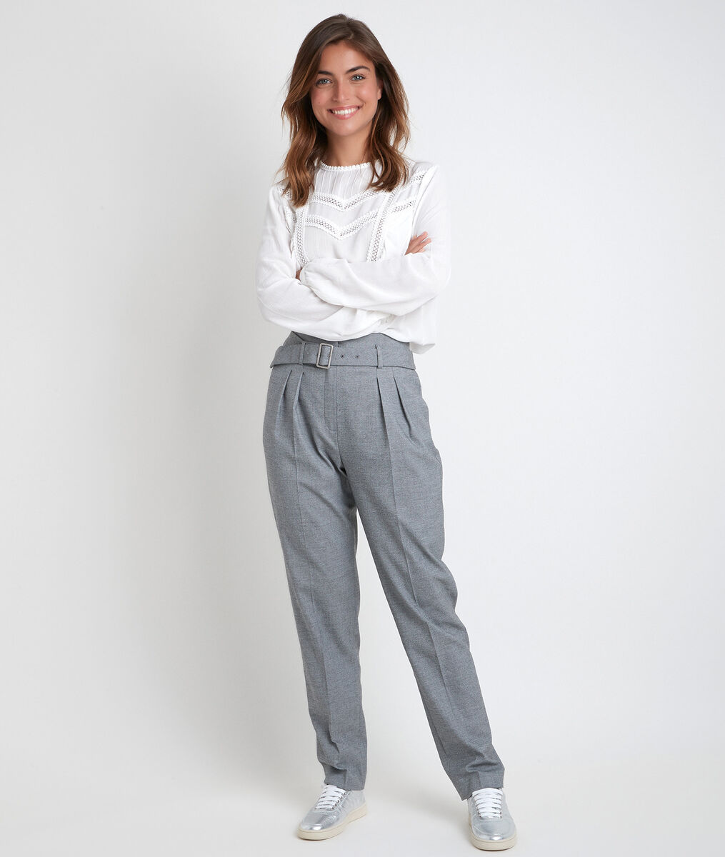 Pantalon cigarette fil à fil Iris | 1-2-3 Pantalon cigarette fil à fil Iris PhotoZ | 1-2-3