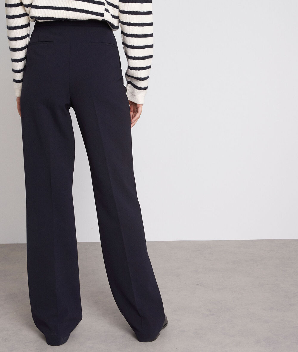 Pantalon de tailleur en microfibre marine david marine.