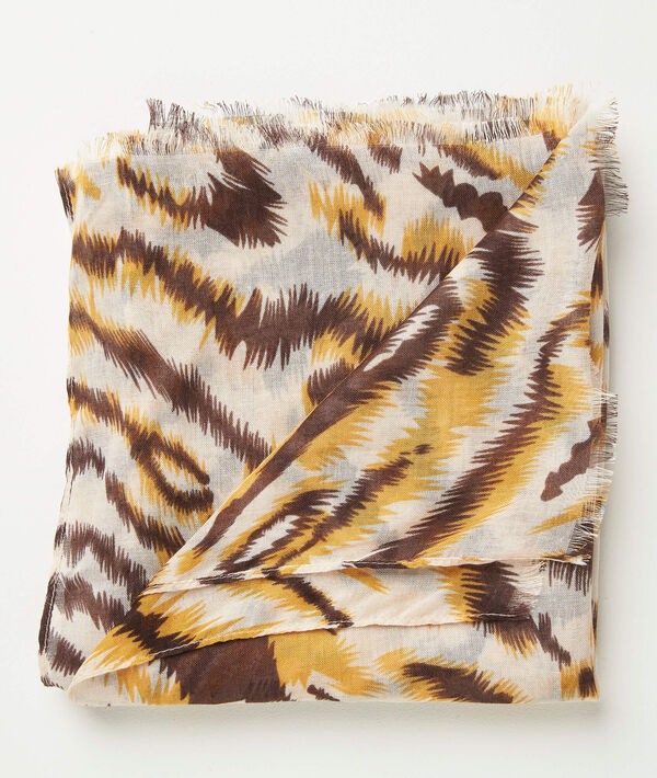Karamellfarbenes Halstuch mit Animal-Print Altesse | 1-2-3 Karamellfarbenes Halstuch mit Animal-Print Altesse PhotoZ | 1-2-3