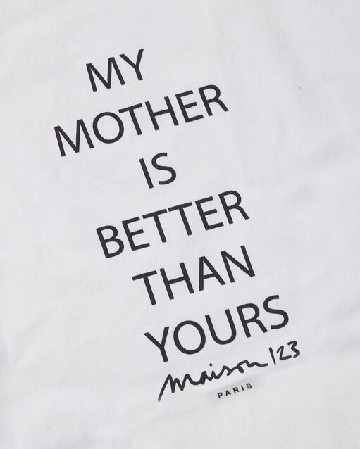 Tote bag blanc imprimé "happy mother's day" uziel blanc casse.