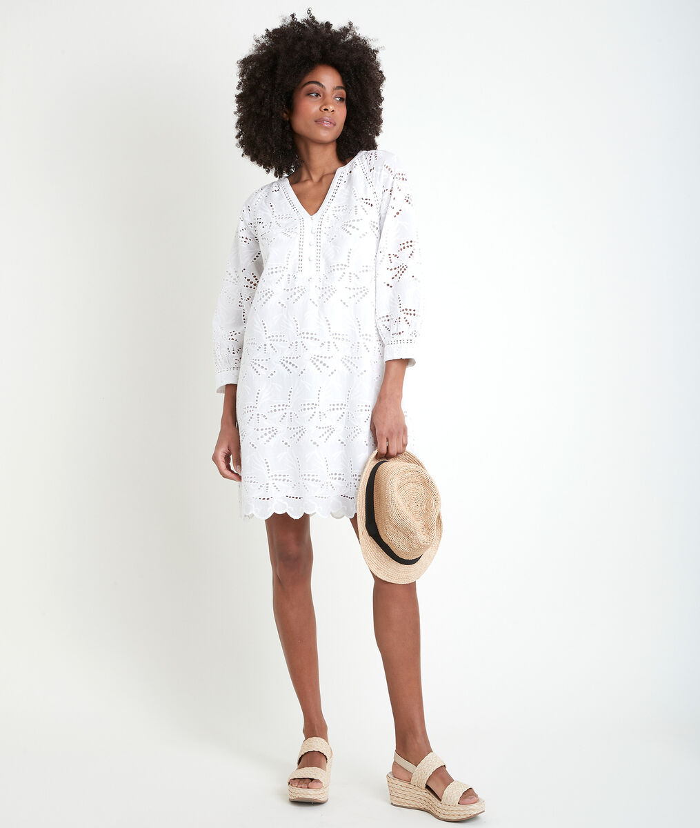 Robe brodée écrue Coco | 1-2-3 Robe brodée écrue Coco PhotoZ | 1-2-3