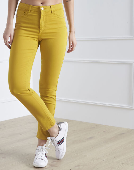 Jean anis 7/8e slim satin de coton Vendome | 1-2-3 Jean anis 7/8e slim satin de coton Vendome PhotoZ | 1-2-3