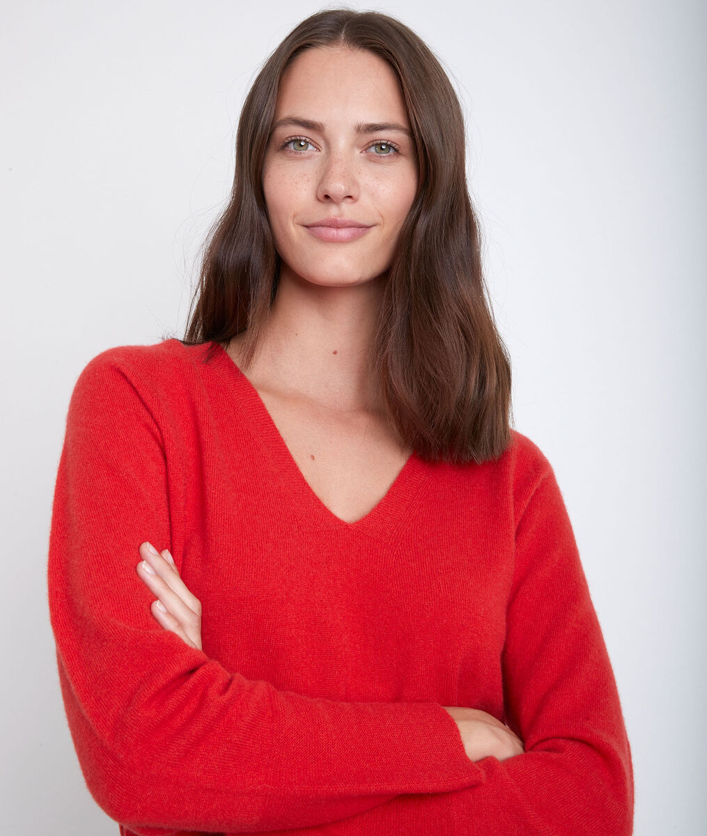 Pull en cachemire orange Ralph | 1-2-3 Pull en cachemire orange Ralph PhotoZ | 1-2-3