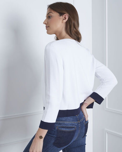 Boléro blanc ottoman narcisse blanc.