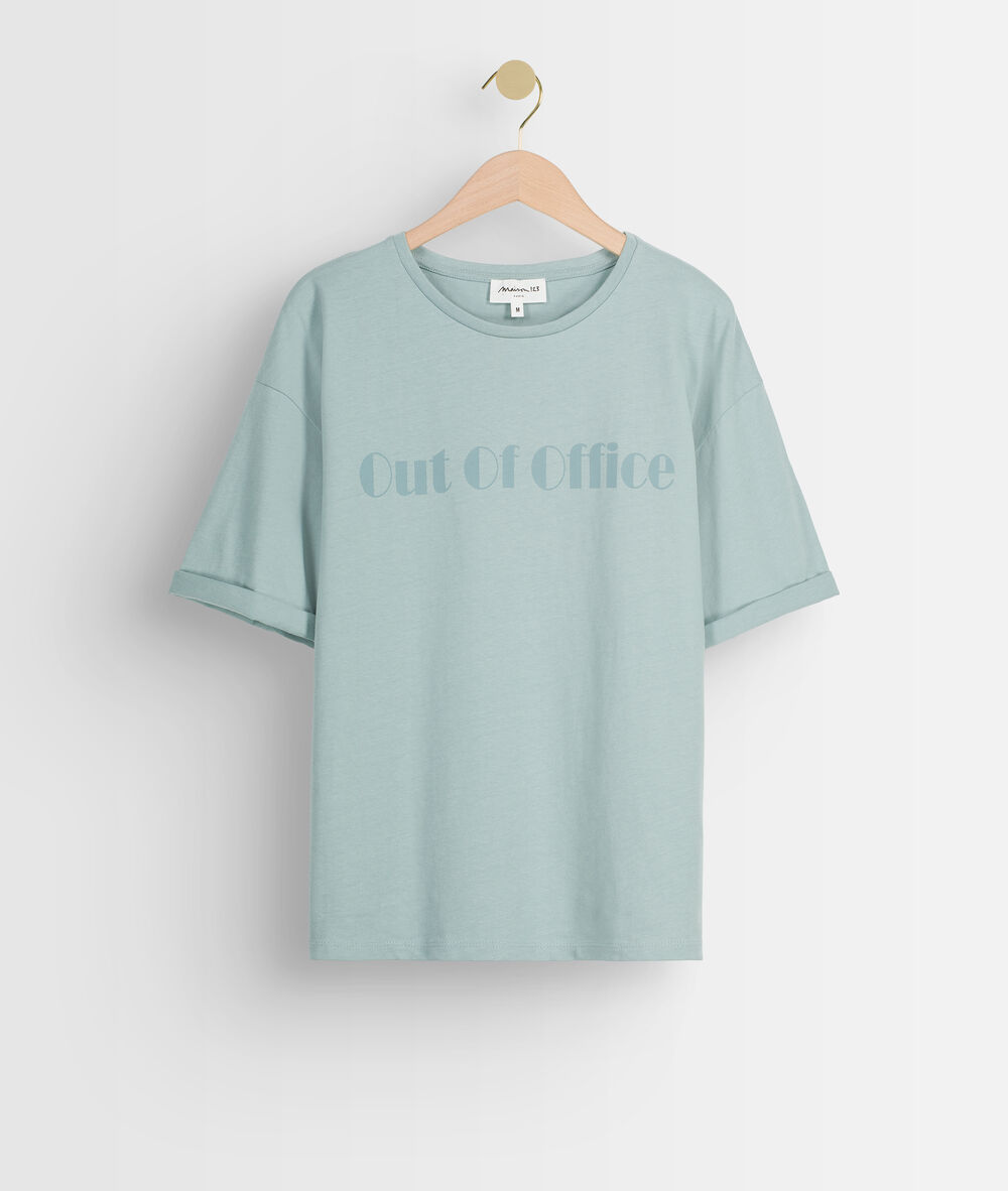 Tee-shirt en coton céladon icocoon celadon.