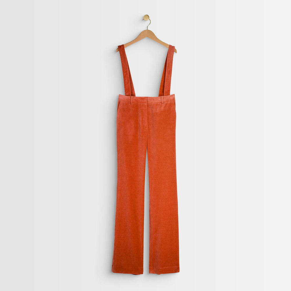 Pantalon en velours milo goyave.