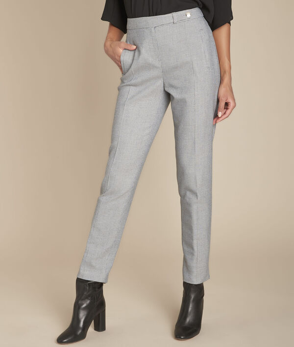 Pantalon gris chiné cigarette Eloi | 1-2-3 Pantalon gris chiné cigarette Eloi PhotoZ | 1-2-3