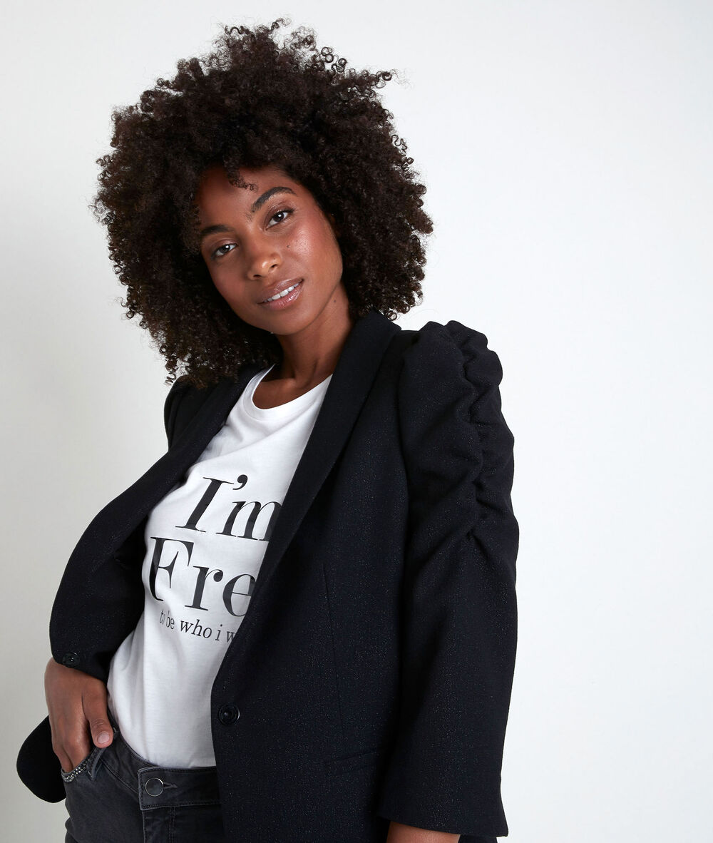 Veste noire lurex perline noir.