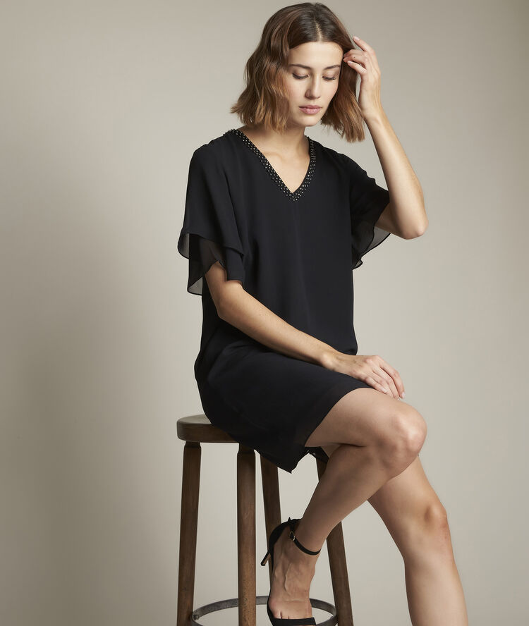 Robe en soie astrid noir.