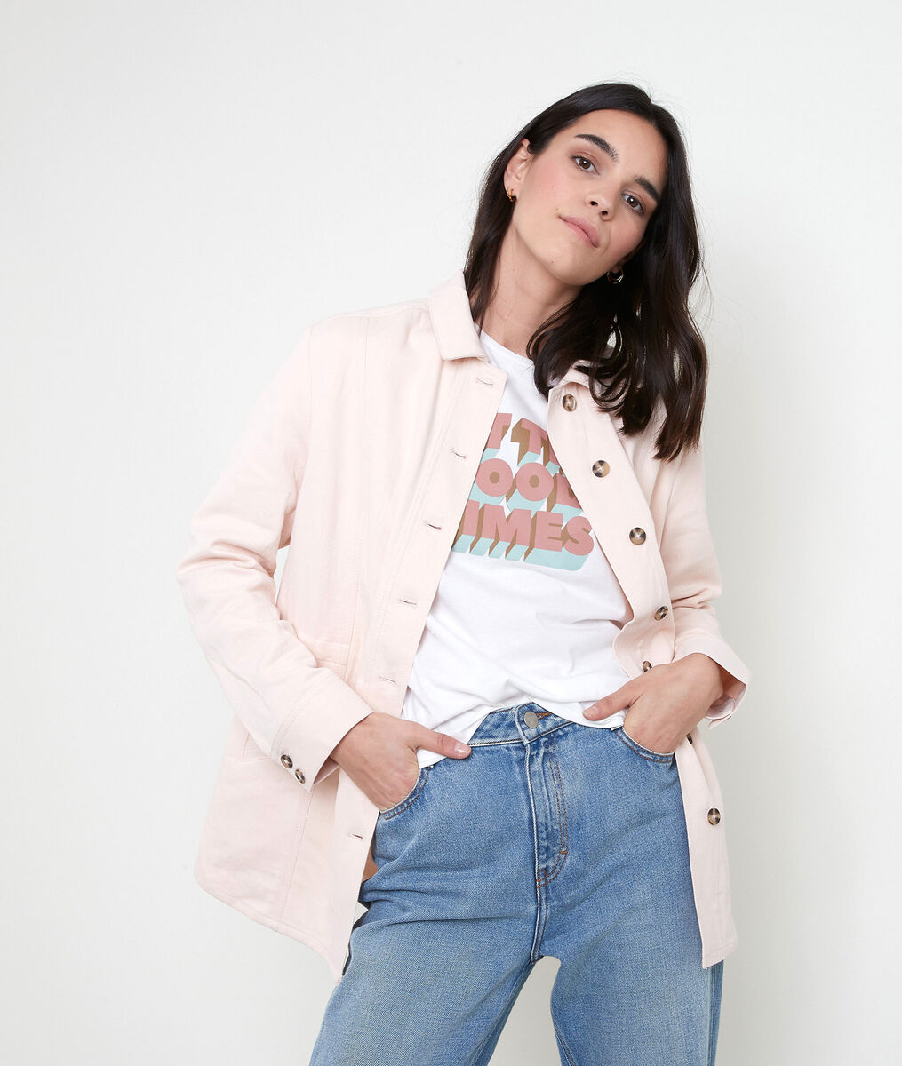Veste pêche en chanvre et coton Paolita | 1-2-3 Veste pêche en chanvre et coton Paolita PhotoZ | 1-2-3