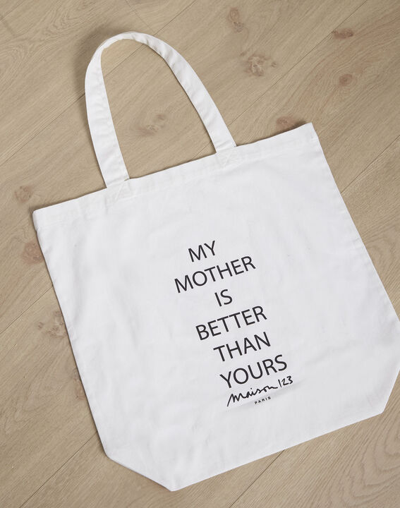 Tote bag blanc imprimé "Happy mother's day" Uziel | 1-2-3 Tote bag blanc imprimé "Happy mother's day" Uziel PhotoZ | 1-2-3