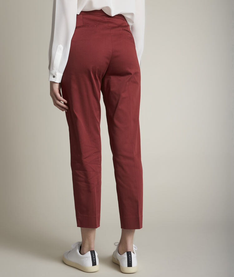 Pantalon cigarette porto rubis peche.