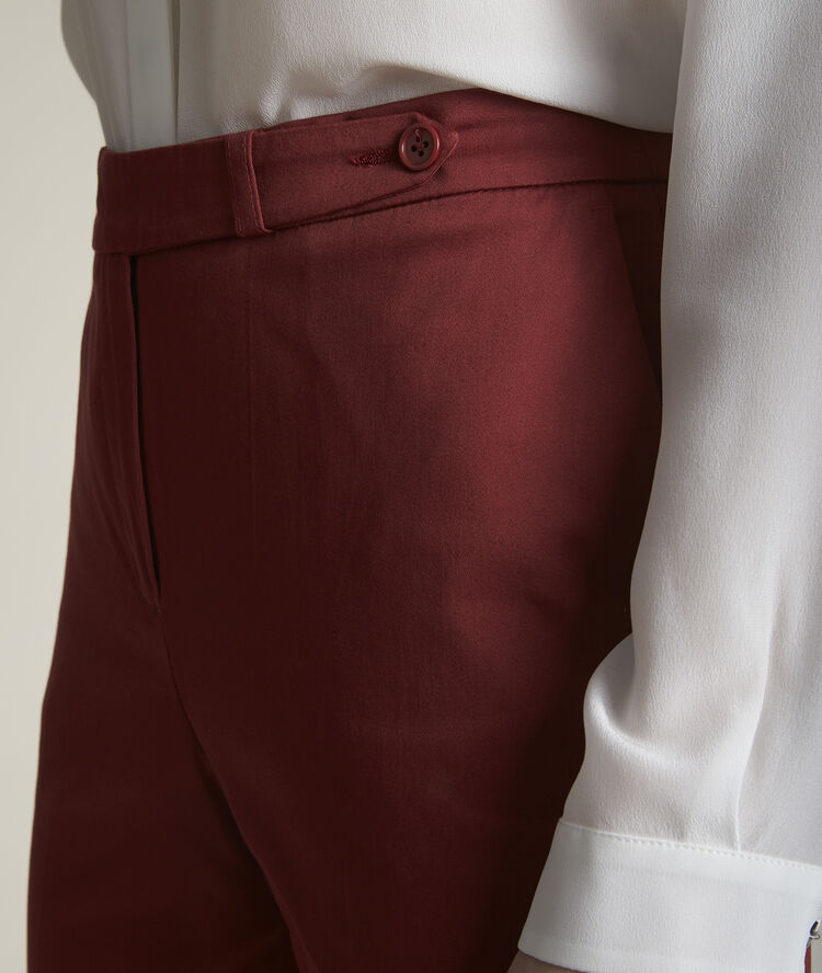 Pantalon cigarette porto rubis peche.