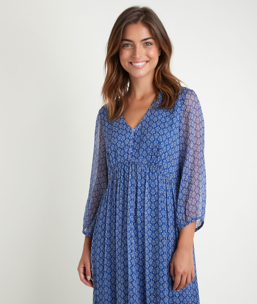 Robe longue imprimée Claude bis | 1-2-3 Robe longue imprimée Claude bis PhotoZ | 1-2-3