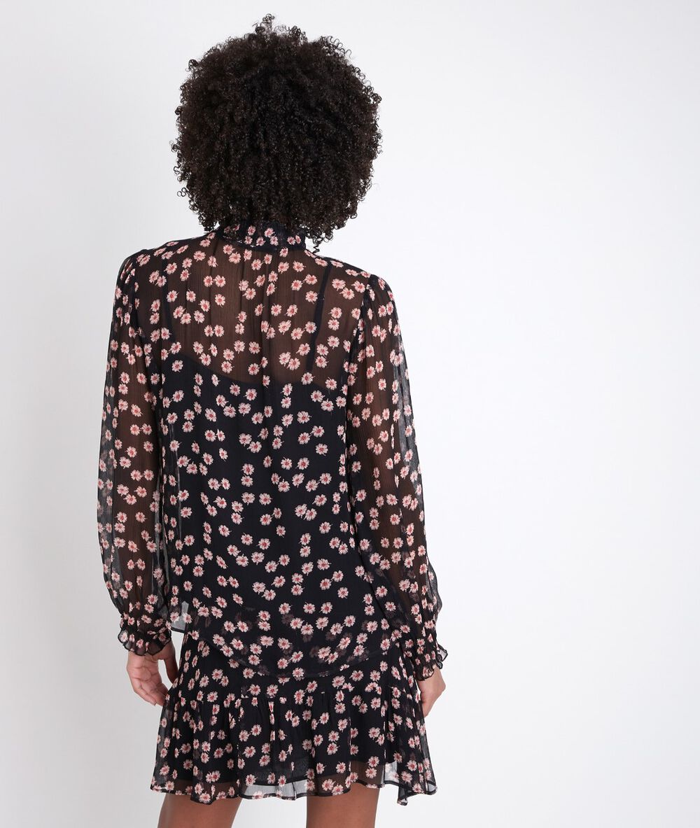 Blouse imprimée jinsu noir.