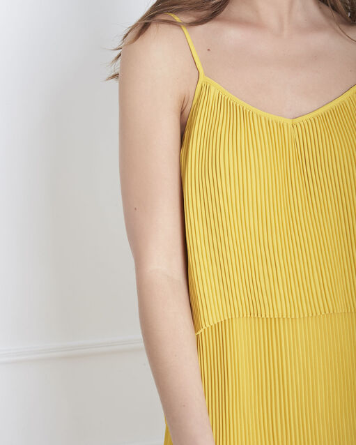 Robe anis plissée harlette anis.