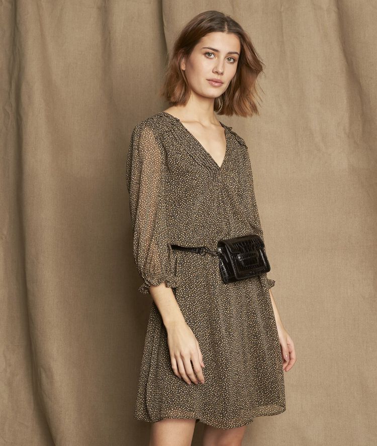 Robe imprimée claudia noir.