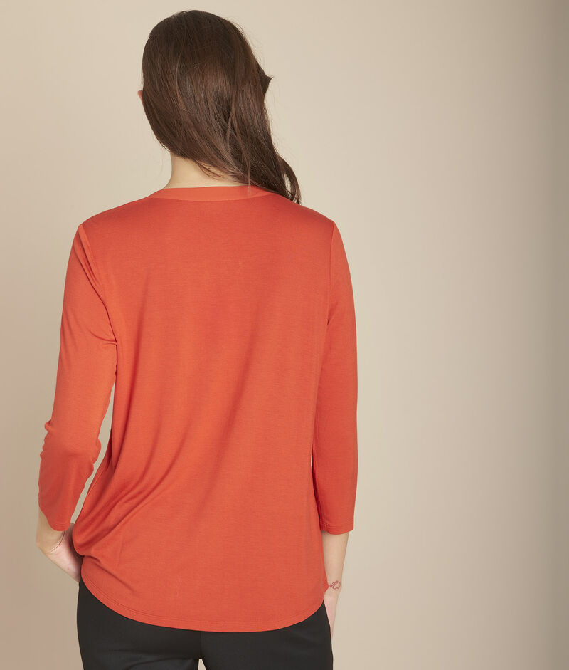 Blouse bimatière tomette mira sable.