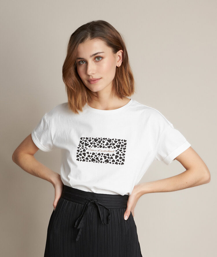 Tee-shirt en coton biologique roi ecru.