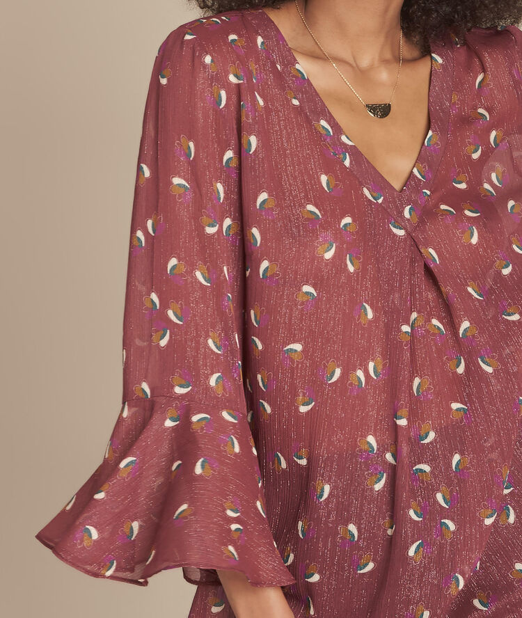 Blouse pourpre imprimée munich pourpre.