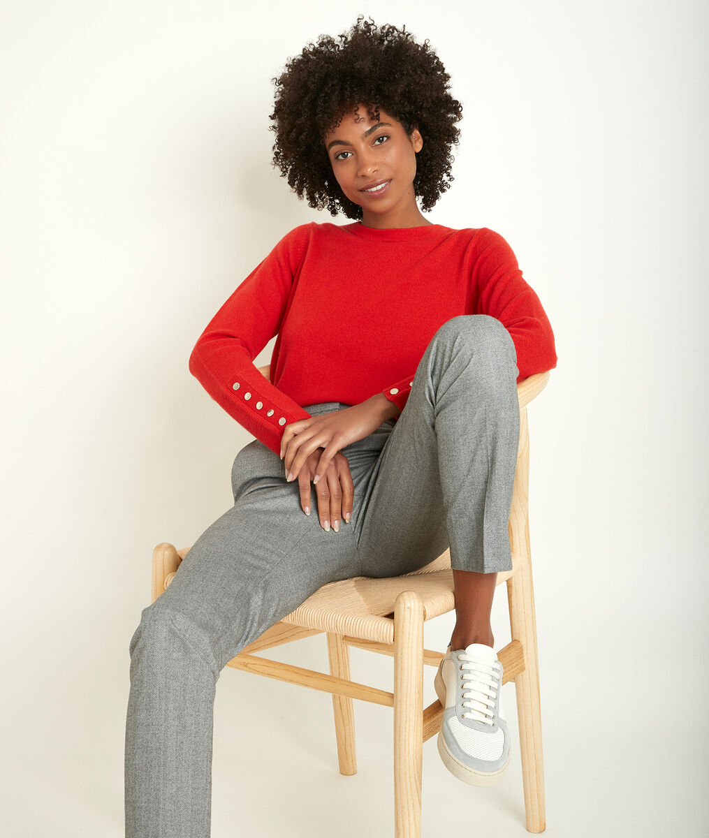 Pull en cachemire orange River | 1-2-3 Pull en cachemire orange River PhotoZ | 1-2-3