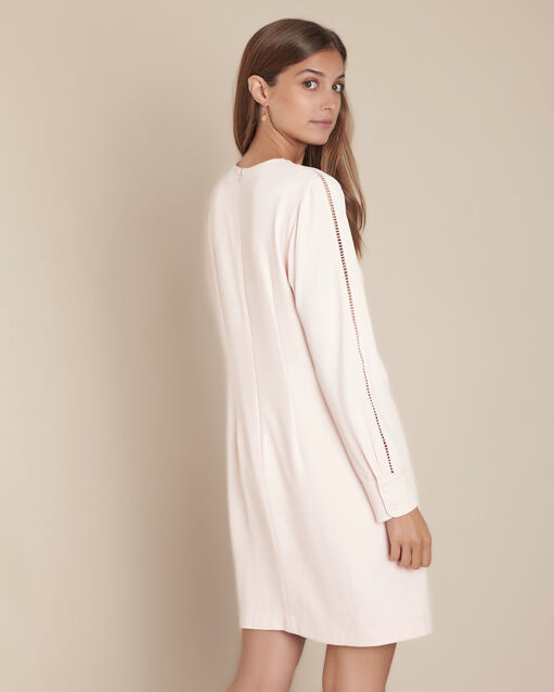Robe rose à boutons recouverts isaure rose.