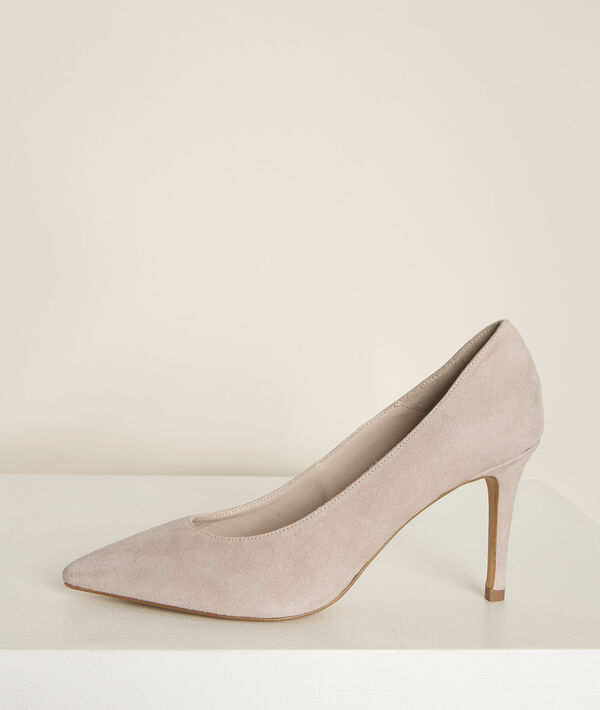 Escarpins en cuir velours nude Kelly | 1-2-3 Escarpins en cuir velours nude Kelly PhotoZ | 1-2-3