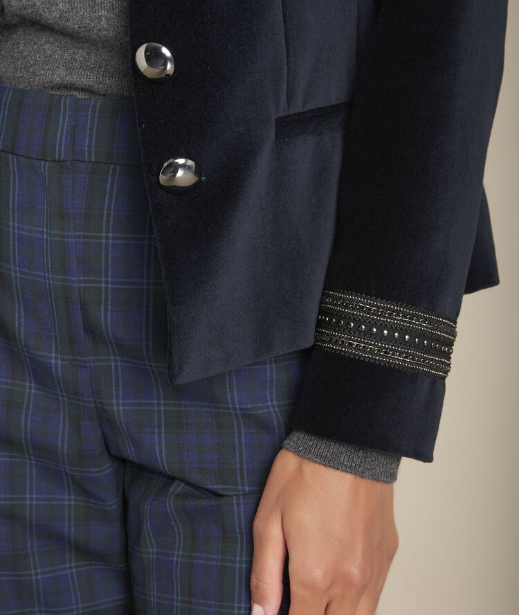 Veste en velours marine bella marine.