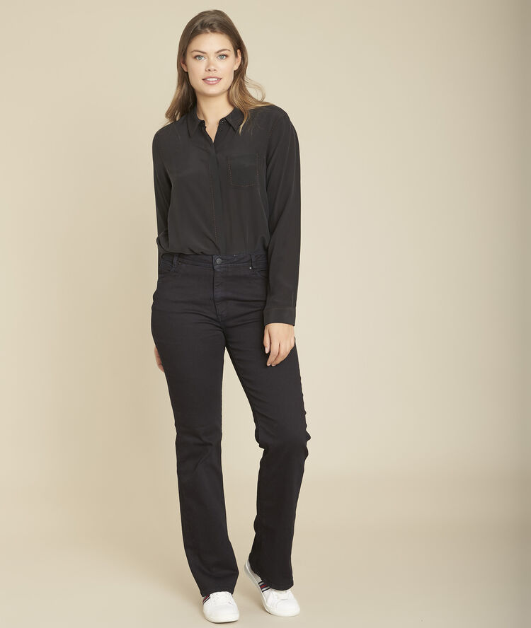 Le classique bootcut : jean blue black simon ciment.
