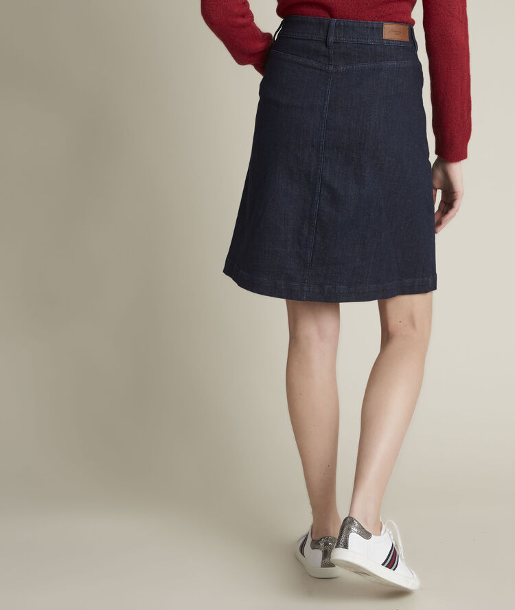 Jupe en denim ambre denim brut.