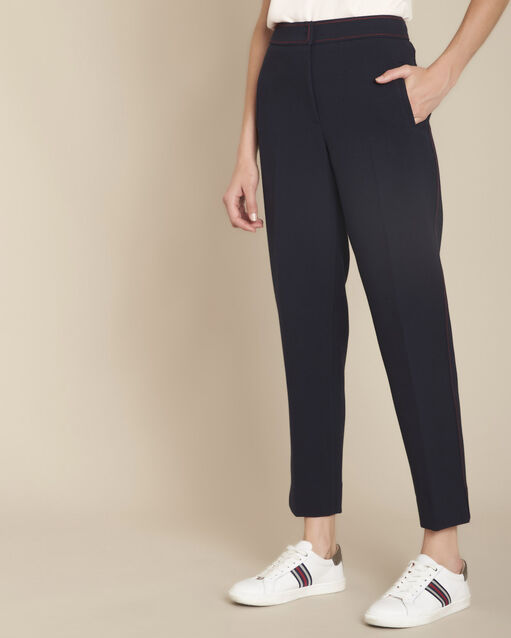 Pantalon marine compacte ermel marine.