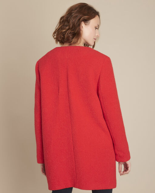 Manteau en laine rouge emma grenade.