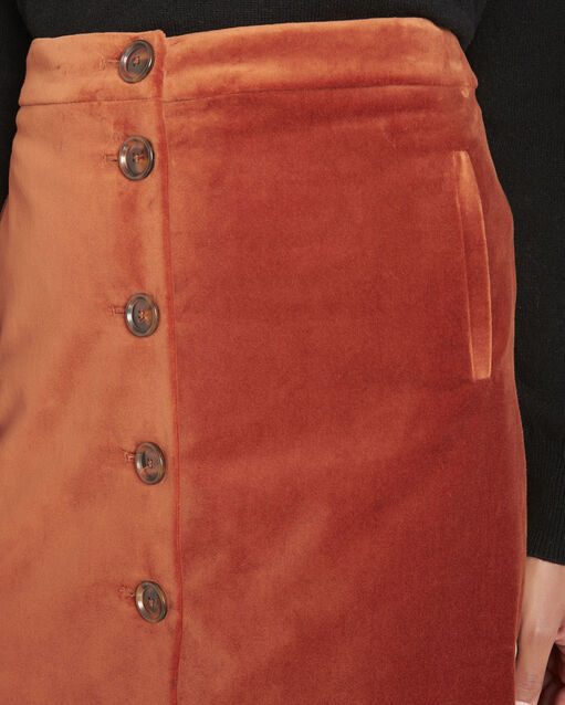 Jupe en velours acajou Keira (2) - Maison 123