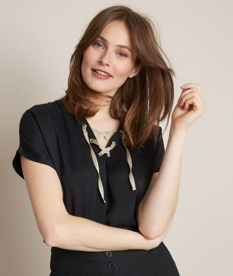 Zwart t-shirt reeme zwart.