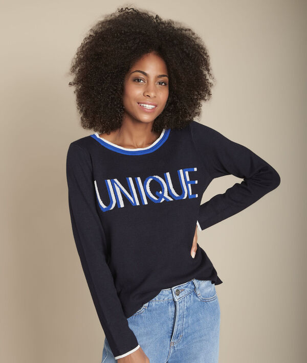 Pull marine à message Family | 1-2-3 Pull marine à message Family PhotoZ | 1-2-3