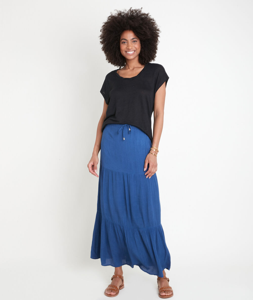 Tee-shirt en lin certifié noir ecool noir.
