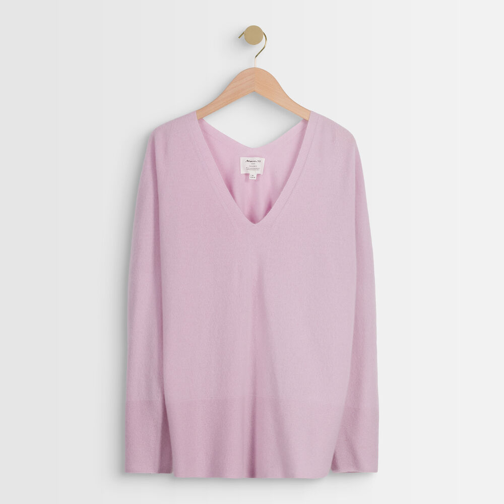 Pull en cachemire mauve ralph mauve pâle.