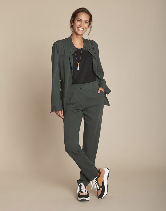 Pantalon vert foncé cigarette Elfe | 1-2-3 Pantalon vert foncé cigarette Elfe PhotoZ | 1-2-3